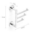 Hozze Model 10-120 wieszak na ręcznik potrójny chrom