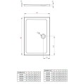 Radaway Doros D Stone White 1100x800x50x12 brodzik kwadratowy do montażu na podłodze SDRD1180-01-04S