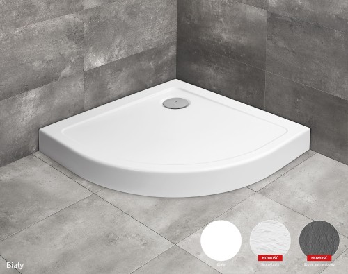 Radaway Doros A Compact 90x90 Stone White brodzik półokrągły SDRA9090-05-04S.jpg