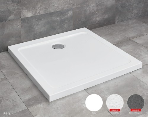 Radaway Doros C Stone White 800x800x45x12 brodzik kwadratowy do montażu na podłodze SDRC8080-01-04S