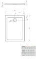 Radaway Doros F Stone White 900x700x55x12 brodzik kwadratowy do montażu na podłodze SDRF9070-01-04S