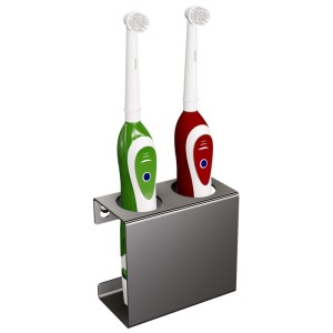 Andex 335/SG Uchwyt na dwie szczoteczki elektryczne prawy TECHNIC stal nierdzewna polerowana