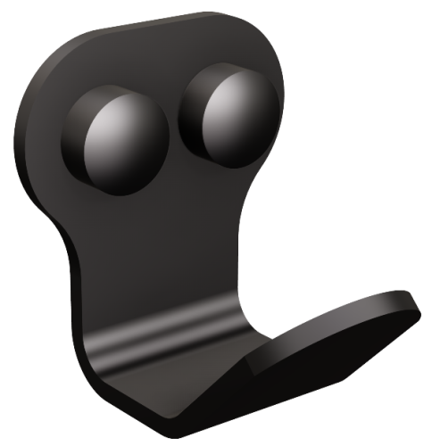 Andex 327/NG Wieszak 1-hakowy TECHNIC czarny.png