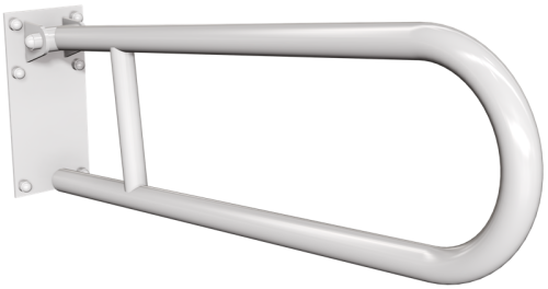Andex 820/B Uchwyt półokrągły uchylny z płytą biały.png