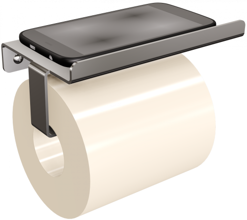 Andex 331/SG Wieszak na papier z półką TECHNIC stal nierdzewna polerowana.png