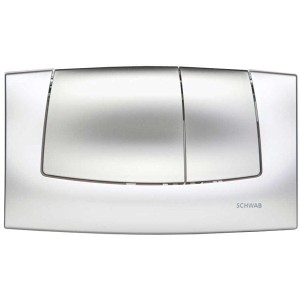*LIV/SCHWAB Ekanite ECO/Onda 227747 Przycisk do spłukiwania dwudzielnego chrom błysk/mat OSTATNIA SZTUKA