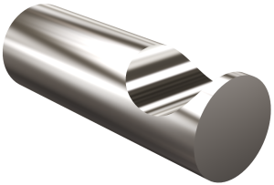 Andex 468/SG Wieszak pojedynczy z rowkiem (dł. 6 cm) NORWEGIAN stal polerowana