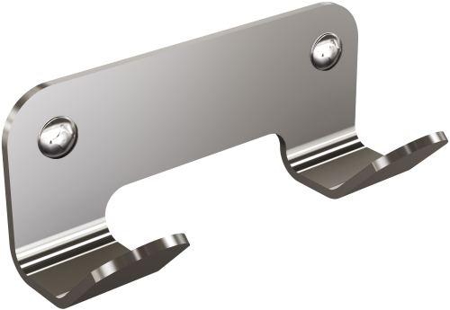Andex 304/SG Wieszak 2-hakowy TECHNIC stal nierdzewna polerowana.png
