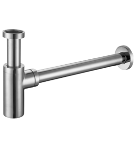 OMNIRES A186CR syfon umywalkowy,  ozdobny, wzór cylindryczny chrom