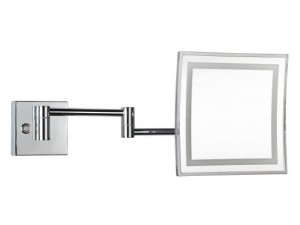 BEMETA 116301812 lusterko kwadratowe na wysięgniku z dwoma typami światła