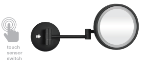 BEMETA 112101140 DARK lusterko łazienkowe ze światłem LED O160 mm