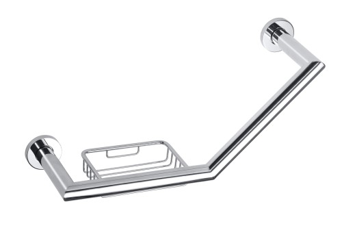BEMETA 104307631W OMEGA uchwyt wannowy profilowany z mydelniczką ażurową