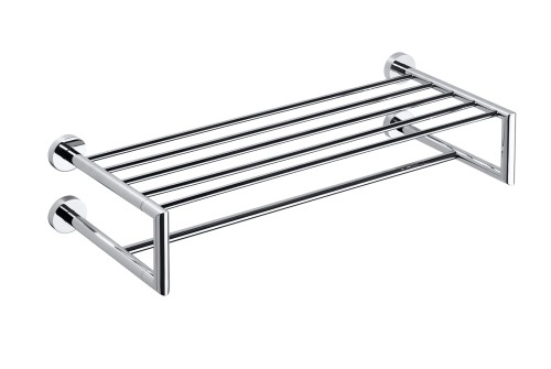 BEMETA 104205102 OMEGA podwójna półka na ręczniki z relingiem 600 mm