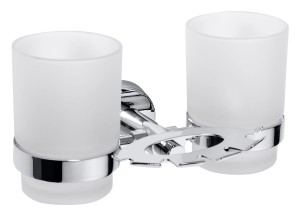 BEMETA 104110042 OMEGA kubek podwójny z uchwytem na szczoteczki do zębów