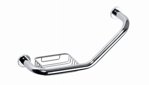 BEMETA 102307032W OMEGA uchwyt wannowy profilowany z mydelniczką ażurową