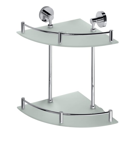 BEMETA 104202142 OMEGA podwójna narożnikowa półka szklana