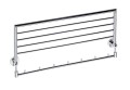 BEMETA 104205162 OMEGA ruchoma półka na ręczniki z haczykami 600 mm