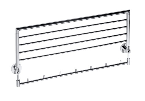BEMETA 104205162 OMEGA ruchoma półka na ręczniki z haczykami 600 mm