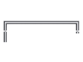BEMETA 104204352 OMEGA wieszak na ręcznik na szklane drzwi 500mm