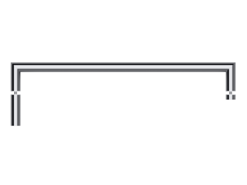 BEMETA 104204352 OMEGA wieszak na ręcznik na szklane drzwi 500mm