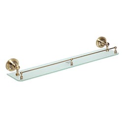 BEMETA 144102267 RETRO bronze półka szklana z relingiem