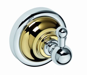 *BEMETA 144206018 RETRO złoto/chrom pojedynczy haczyk