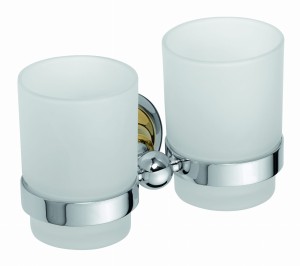 BEMETA 144210028 RETRO złoto/chrom kubek podwójny wiszący