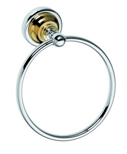 *BEMETA 144204068 RETRO złoto/chrom Ring wieszak na ręcznik