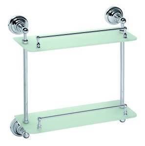 BEMETA 144301122 RETRO chrom podwójna półka szklana