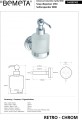 BEMETA 144309102 RETRO chrom dozownik na mydło 200ml, szklany MINI