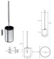 BEMETA 104913122W OMEGA wisząca szczotka wc chrom