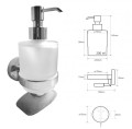 BEMETA 104109182 OMEGA dozownik do mydła 200ml z magnetycznym uchwytem na mydło, mały szklany
