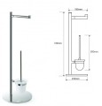 BEMETA 104836012 OMEGA wolnostojąca szczotka wc  z uchwytem na papier