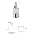 BEMETA 138109161 OMEGA dozownik do mydła 200 ml, wolnostojący