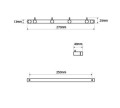BEMETA 104606102W OMEGA wieszak z czteroma haczykami