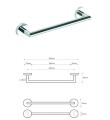 BEMETA 104204022 OMEGA wieszak na ręcznik 450 mm