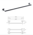 BEMETA 104204262 OMEGA wieszak na ręcznik 800 mm