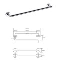 BEMETA 104204342 OMEGA uchwyt 600 mm, fi 25mm