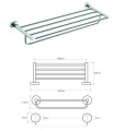 BEMETA 104105072 OMEGA półka na ręcznik z relingiem 600 mm