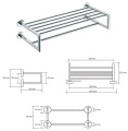 BEMETA 104205102 OMEGA podwójna półka na ręczniki z relingiem 600 mm