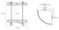 BEMETA 104202142 OMEGA podwójna narożnikowa półka szklana