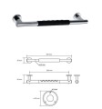 BEMETA 104507675W OMEGA uchwyt 400 mm, czarna guma