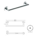 BEMETA 104307611W OMEGA uchwyt wannowy, sharp 300 mm