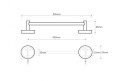BEMETA 104104022 OMEGA wieszak na ręcznik 450 mm