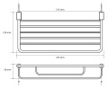 BEMETA 146208122 CYTRO mydelniczka ażurowa 210 mm rysunek techniczny