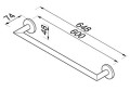 Geesa Nemox Black series wieszak na recznik 60cm czarny 916507-06-60