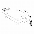 GEESA Nemox 916509-06 uchwyt na papier toaletowy czarny