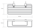 BEMETA 146208362 CYTRO mydelniczka ażurowa 250 mm rysunek techniczny