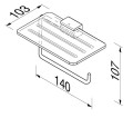 GEESA 918424-02 AIM COLLECTION uchwyt na papier toaletowy z półką na telefon