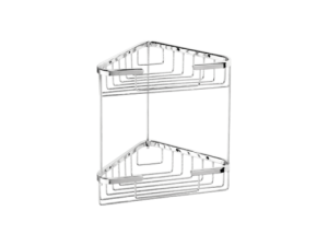 BEMETA 102308132 CYTRO podwójna mydelniczka ażurowa narożnikowa, błyszcząca